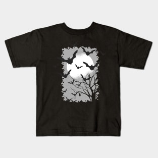 Halloween Forest Bats Kids T-Shirt